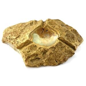 Vintage Natural Agate Stone Ashtray Polished Geode Rock Catchall 8”